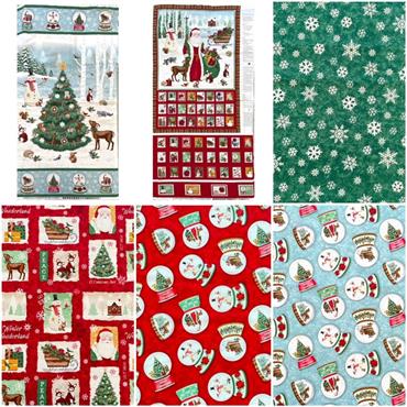 TESSUTO AMERICANO NATALE 6 PZ CM 60X110