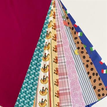PATCHWORK 9 PEZZI ASSORTITI CM 33X33 100%COTONE