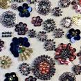 TULLE RICAMATO CON PERLE