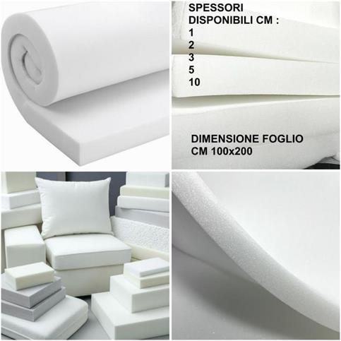 GOMMAPIUMA IN FOGLI CM 100X200 DENSITA' 25-SPESSORE CM 3