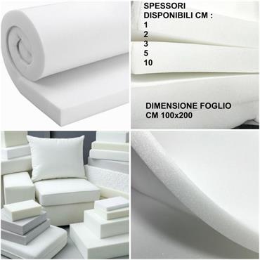 GOMMAPIUMA IN FOGLI CM 100X200 DENSITA' 25-SPESSORE CM 3